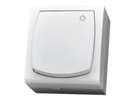 MADERA Wyłącznik zwierny przycisk "światło" biały ŁNH-5N/00 OSPEL