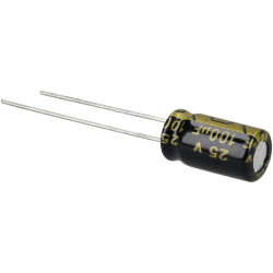Suntan TS14011E101MSB0A0R 100&#xB5;F 20% 25V 105&#xB0;C 2K hrs Radial Alum Elec Capacitor