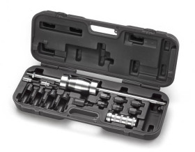 Zestaw narzędzi SAM Zestaw do ściągania młotkiem ślizgowym gniazda wkrętaków 10 mm, adaptery, złącza elastyczne, masa