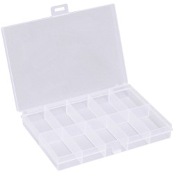 Quadrios 23SA089 Transparent Organiser Box 10 Compartments Lockable