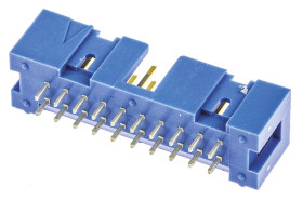 Listwa stykowa PCB 20-pinowe AMP-LATCH raster: 2.54 mm Prosty 2-rzędowe TE Connectivity Otwór przelotowy 250 V W osłonie