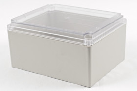 ABS enclosure, (L x W x H) 250 x 200 x 130 mm, light gray (RAL 7035), IP65, RP1635C