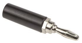 Adapter z wtykiem bananowym Męski typ Wtyk bananowy Czarny 15A Mueller Electric rozmiar 4 mm