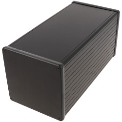 Hammond 1455NS2201BK Extruded Enclosure 103 X 103 X 220 Black Anodise