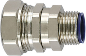 Compression fitting, M32, 32 mm, PA/brass, nickel-plated/steel, IP66/IP67/IP68/IP69K, metal, (L) 56.9 mm, 166-32305