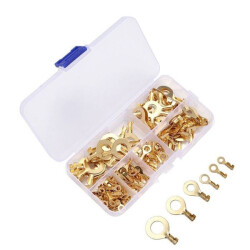 150 pcs Set - Ring Terminal Connectors, Non-insulated - M3 M4 M5 M6 M8 M10