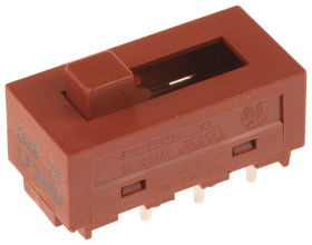 Przełącznik suwakowy, SPST-2NC, Montaż panelowy, 8 A, Maximum of +125°C, Molveno