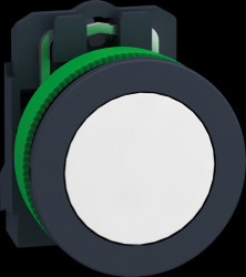 XB5FVM1 Indicator lights, complete, flush, plastic, white, 30mm, 230V, I