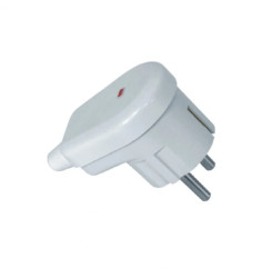 Wtyczka kątowa z/u Uni-Schuko 16A 250V podświetlana rozbieralna biała WT-16U/S BIAŁY