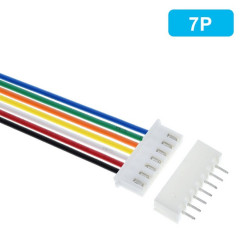 GNIAZDO DO PŁYTKI + WTYK Z KABLEM 20CM 7 PIN XH2.54 26AWG (PLKAB-XH07)