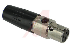 Złącze XLR 3 -pinowe Montaż na kablu Żeński Czarny