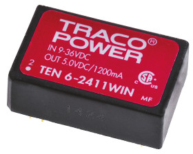 Przetwornica DC-DC, 6W, Uwe 9 → 36 V DC, Uwy 5V dc, Iwy 1.2A, TRACOPOWER