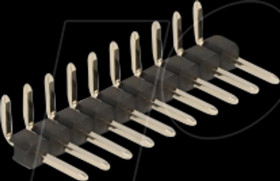 66695 Pin header 10 pin, pitch 2.54 mm, 1-row, angled, 5 pieces