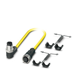 Kabel do siłownika/czujnika ze złączem Złącze M12 liczba rdzeni 4 długość 1.5m Rodzaj A Męskie Złącze B Złącze M12