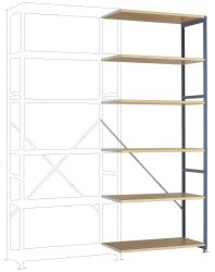 Manuflex RP1405.7016 Moduł rozszerzający do regału 50 kg (S x W x G) 970 x 2500 x 300 mm stal malowany proszkowo antracy