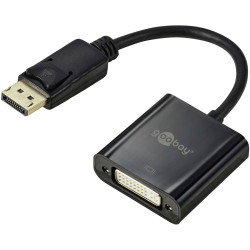 Goobay 69873 Adapter Displayport DVI Black 15cm 25-Pin Plug Socket