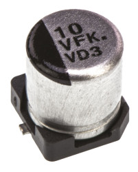 Kondensator 10μF 35V dc SMD Panasonic roztaw: 1.5mm 5 (Dia.) x 5.8mm