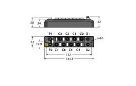 Moduł cyfrowych wejść/wyjść Turck Kompaktowy wieloprotokołowy moduł we/wy TBEN-S1 Ethernet TBEN-S1-4DIP-4DOP