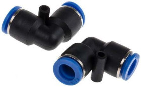 Złącze kątowe, Wciskane 12 mm, Wciskane 12 mm, 9,9 kgf/cm², 990 kPa