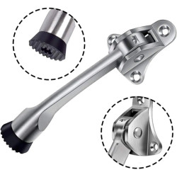 Ogranicznik do drzwi srebrna nóżka 12cm podpora uniwersalna