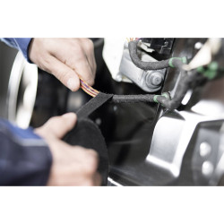 HellermannTyton 712-10003 HTAPE-PROTECT250-PET-BK 25m high-temp cloth tape