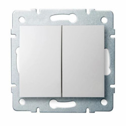 Kanlux Mowion LOGI 02-1022-102 biały Łącznik zwierny podwójny, śrubowy