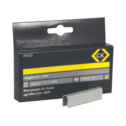 CK Tools 495022 Cable Staples 7.5mm wide x 14.2mm deep Box Of 1000