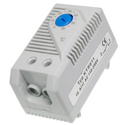 Termostat NO do Szafy Rack 230V 0-60st. do wentylatorów na szyne TH35 zamykający