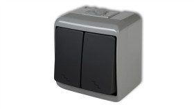 Junior Łącznik Podwójny Schodowy Popielaty / Grafitowy 30Whe-7