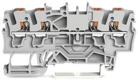 Blok zacisków przelotowych WAGO poziomy: Pojedynczy 22 → 12AWGWciskany zacisk Cage Clamp TOPJOB S, 2202 raster: