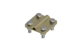 Złącze uniwersalne 2-elem. 60x60 bednarka-drut8 mosiądz 214.2 MS 21400210