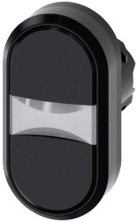 Siemens 3SU10003AB110AA0 3SU1000-3AB11-0AA0 Przycisk podwójny pierścień przedni z tworzywa sztucznego przycisk czarny 1