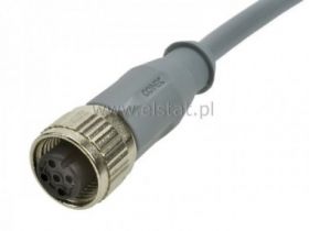 Złącze proste żeńskie 5P + kablel 2m; gwint wewn.