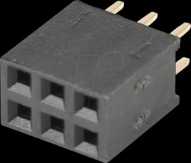 10120958 Female Header 2,54mm straight 2x3