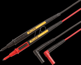 Measuring lead with (4 mm lamella plug, straight) to (test probe, straight), 1.5 m, black/red, silicone, CAT II, FLUKE TL175