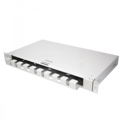 Szuflada zapasu kabla do szafy RACK 19 1U 320mm przełącznica wysuwana z organizerem Szara