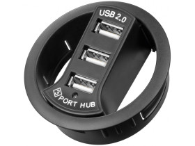 3-portowy koncentrator USB 2.0 Hi-Speed In-Desk/rozdzielacz