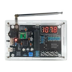 Zestaw DIY Radio FM Wielofunkcyjny Tuner Radiowy FM Wyświetlacz LED Zdalne Sterowanie 5V DC Bateria 3V Wyszukiwanie Automatyczne