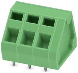 PCB terminal, 3 pole, pitch 5.08 mm, AWG 24-14, 16 A, spring-clamp connection, green, 1891506