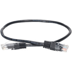 TruConnect TRUP5E0.50BK 0.5mtr CAT 5E UTP PVC Full Copper Patch Lead - Black