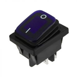 Przełącznik kołyskowy ON-OFF wodoodporny niebieski (230V)