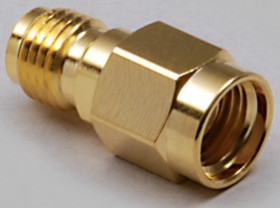 Coaxial adapter, 50 Ω, RP-SMA plug to SMA socket, straight, 0419101