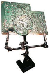 Zestaw trzecia ręka do lutowania 2 uchwyty + lupa 51199