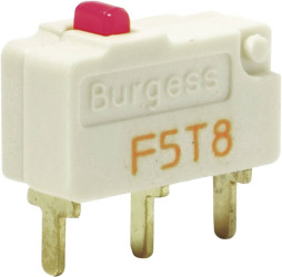 Mikroprzełącznik F5T8UL 250 V/AC 5 A 1 x wł/(wł) Burgess IP40 chwilowy 1 szt.