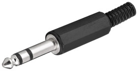 Wtyk jack - 6,35 mm - stereo - Połączenie typu Wtyk jack 6,35 mm (3-pinowy, stereo)