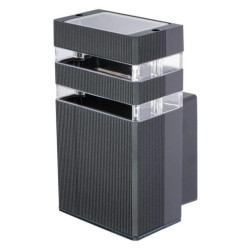 Kinkiet ogrodowy elewacyjny INEZ Ciemny Szary GU10 Aluminium IP54