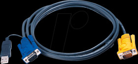 2L-5202UP KVM cable VGA USB, black, 1.8 m