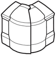 Kąt zewnętrzny 50x190mm biały GBD50190 L44129010