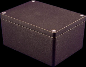Aluminum die cast enclosure, (L x W x H) 148 x 108 x 75 mm, black (RAL 9005), IP66, 1550Z115BK