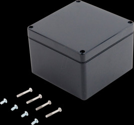 Industrial housing, 122 x 120 x 85 mm, IP66, slate gray